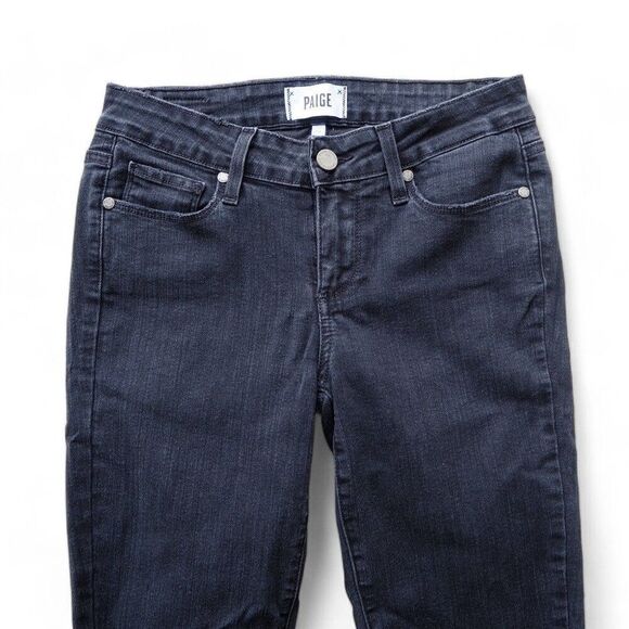 Paige Verdugo Ultra Skinny Raw Hem Dark Wash Denim Jeans Women's 26 - Picture 6 of 11